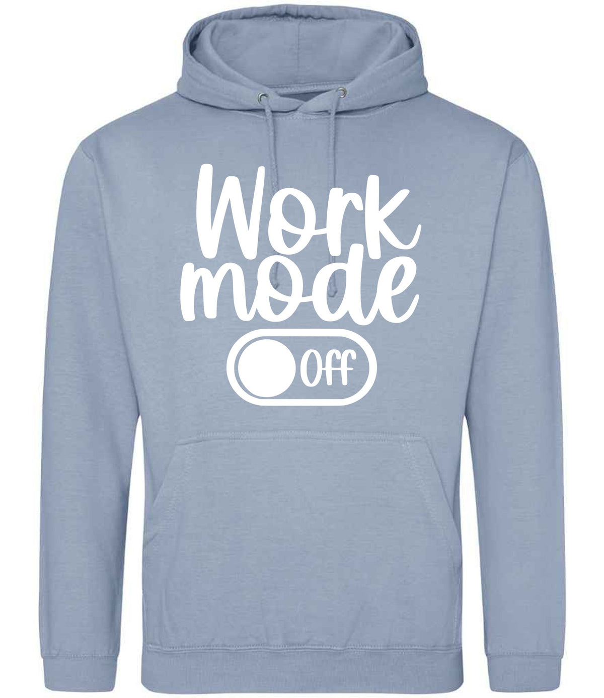 Work Mode Off hoodie in dusty blue