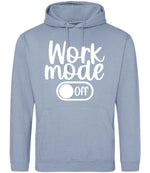 Work Mode Off hoodie in dusty blue