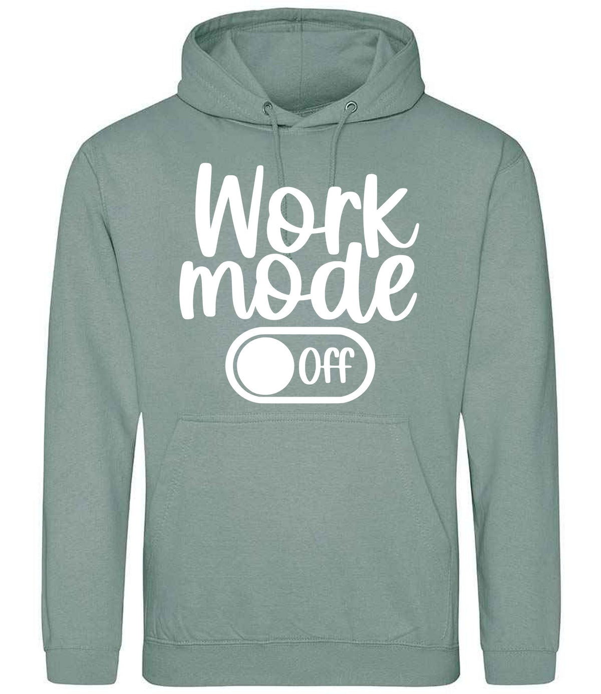 Work Mode Off hoodie in dusty green