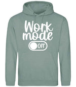 Work Mode Off hoodie in dusty green