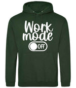Work Mode Off hoodie in forest green