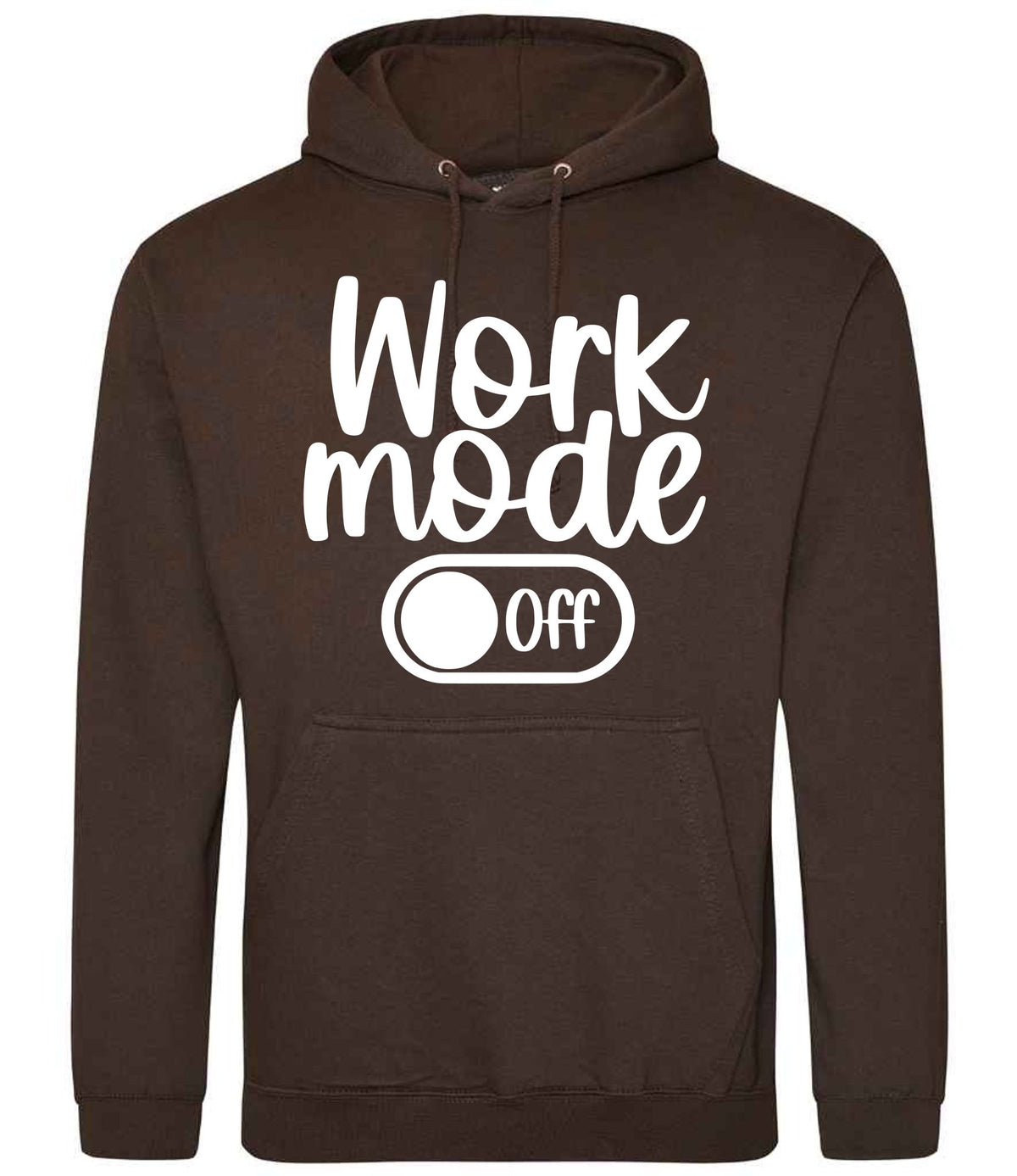 Work Mode Off hoodie in hot chocolate