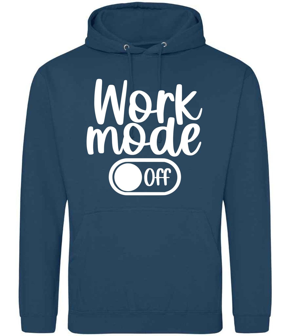 Work Mode Off hoodie in ink blue