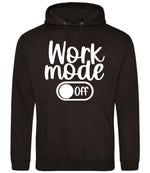 Work Mode Off hoodie in jet black