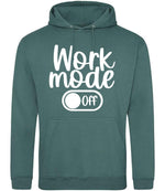 Work Mode Off hoodie in moss green