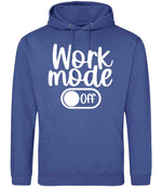 Work Mode Off hoodie in royal blue