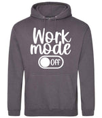 Work Mode Off hoodie in steel grey
