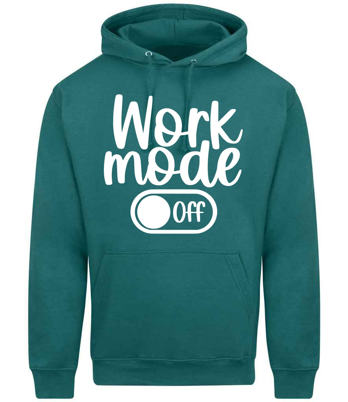 Work Mode Off hoodie in teal