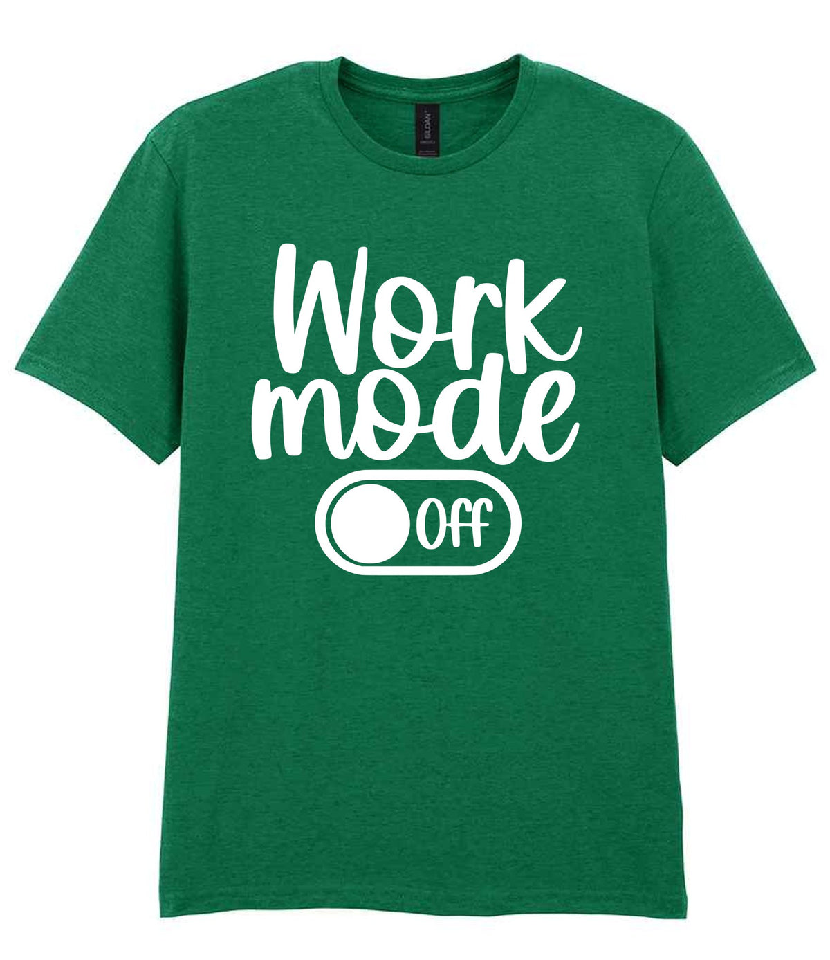 Work Mode Off t-shirt in kelly green