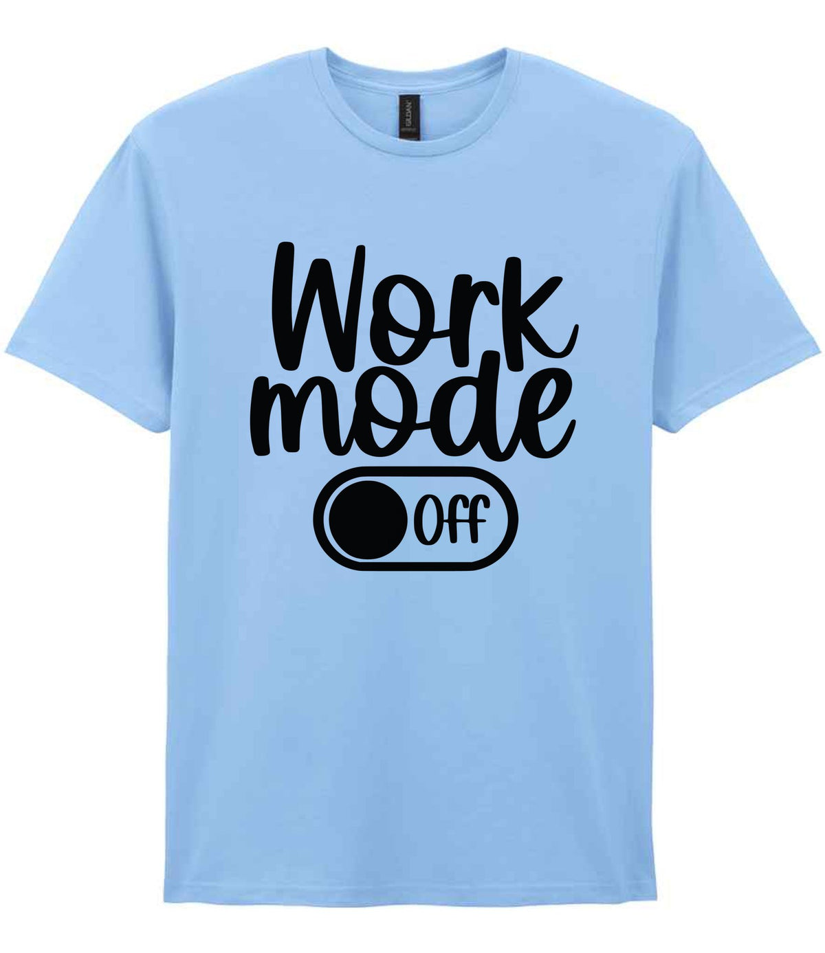 Work Mode Off t-shirt in light blue