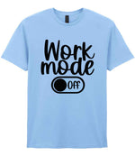 Work Mode Off t-shirt in light blue