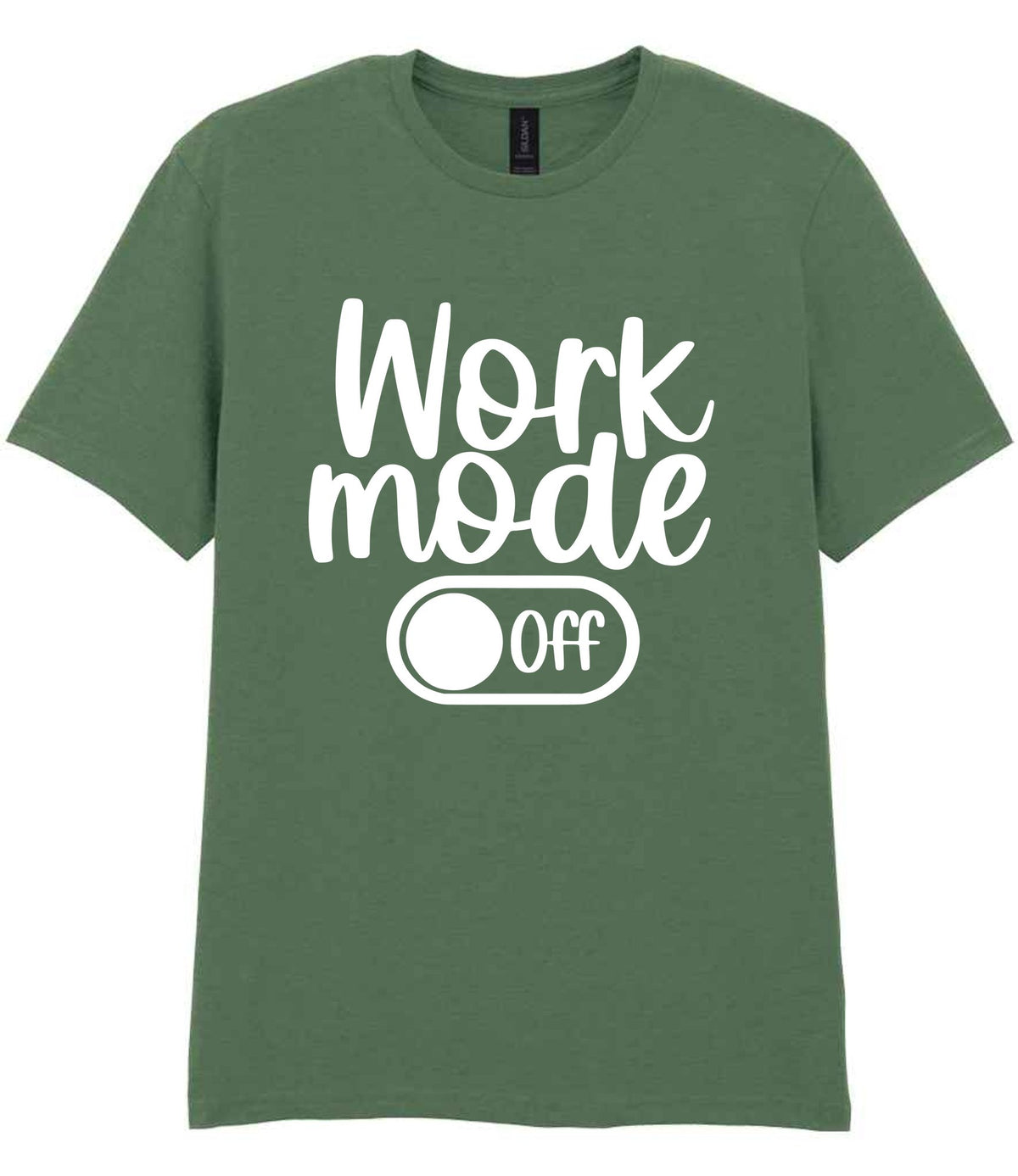 Work Mode Off t-shirt in military green