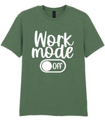 Work Mode Off t-shirt in military green
