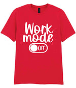 Work Mode Off t-shirt in red