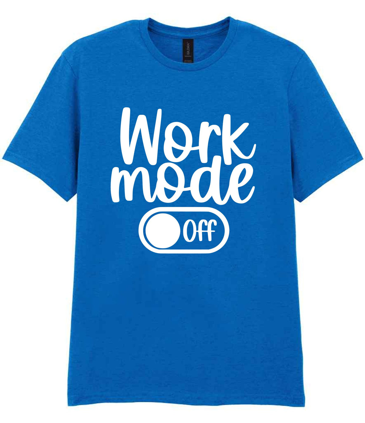 Work Mode Off t-shirt in royal blue