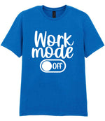 Work Mode Off t-shirt in royal blue