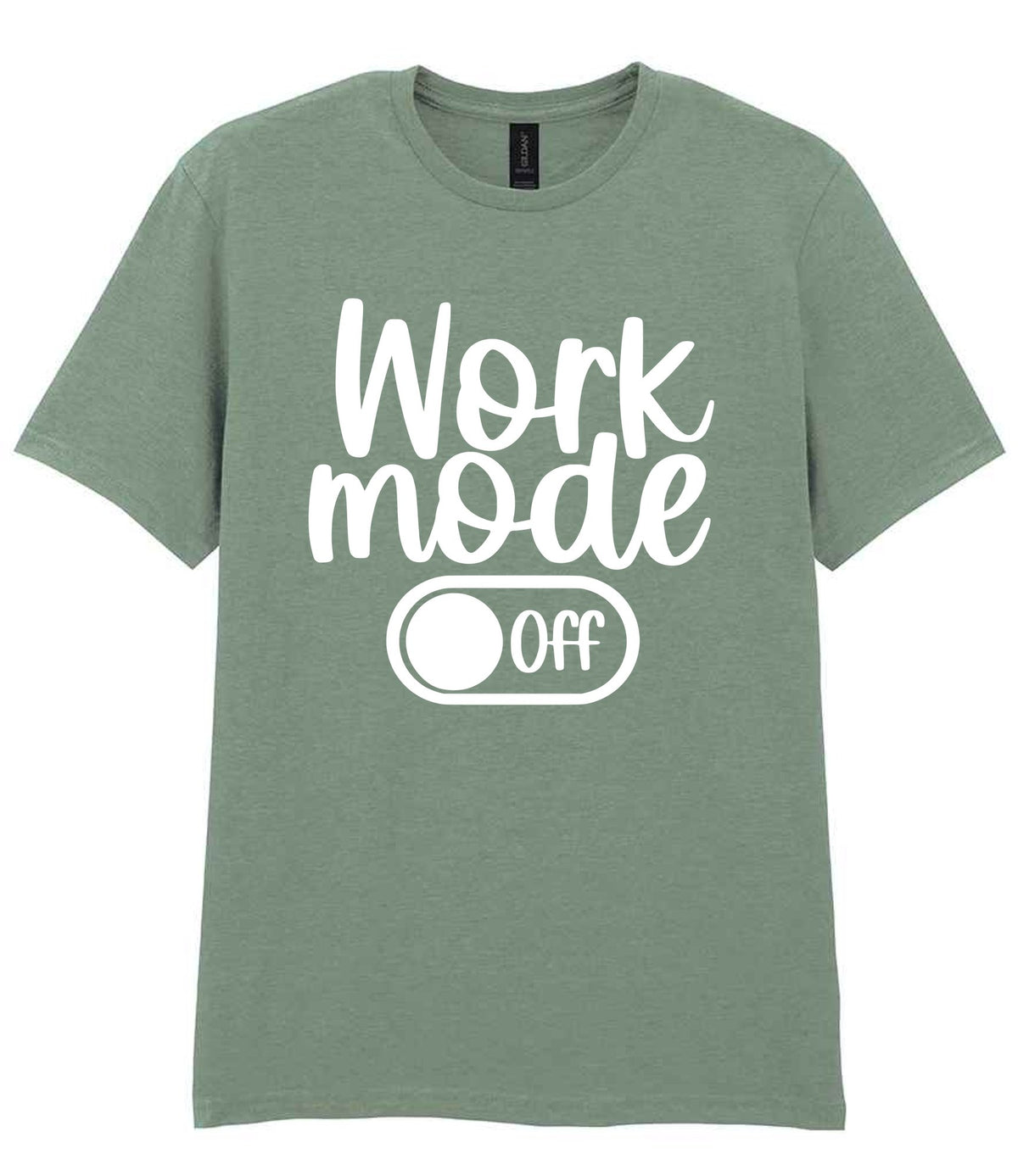 Work Mode Off t-shirt in sage