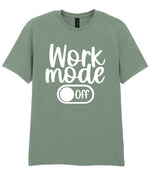 Work Mode Off t-shirt in sage