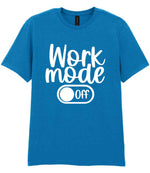 Work Mode Off t-shirt in sapphire blue