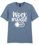 Work Mode Off t-shirt in stone blue
