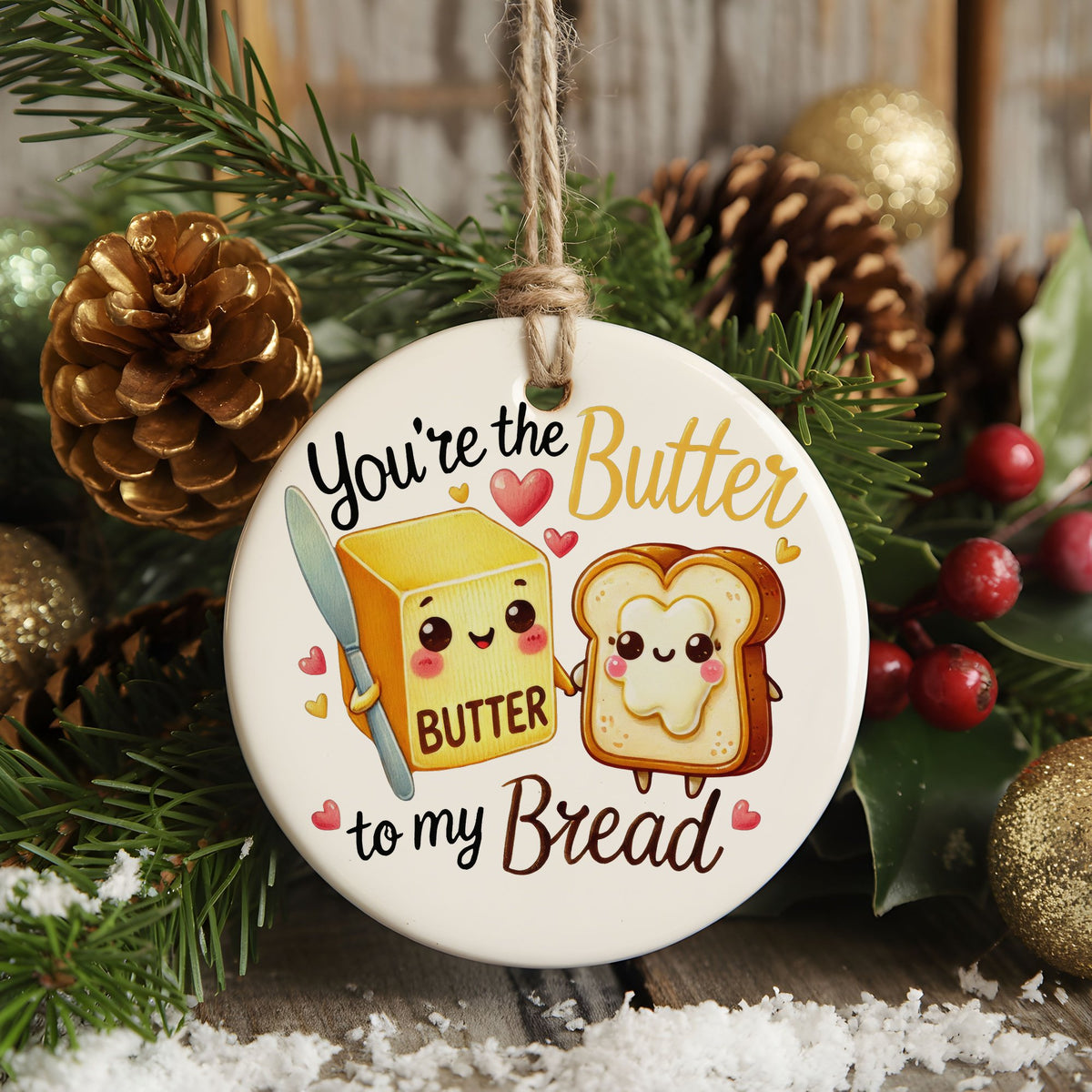 You're the Butter to My Bread hanging decoration in standard