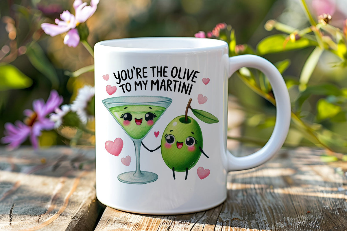 You're the Olive to My Martini standard mug in white