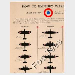 Identifying Warplanes Great Britain - Softstyle™ adult ringspun t-shirt Design