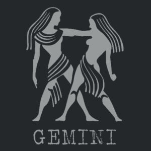 Gemini in silver - Softstyle™ adult ringspun t-shirt Design