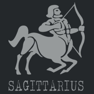Sagittarius in silver - Softstyle™ adult ringspun t-shirt Design