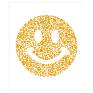 Smiley - Short sleeve baseball tee Design
