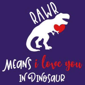 Rawr means I love you in Dinosaur  - Softstyle™ youth ringspun t-shirt Design