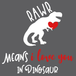 Rawr means I love you in Dinosaur  - Softstyle™ adult ringspun t-shirt Design