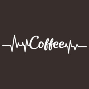 Coffee Heartbeat - Softstyle™ adult ringspun t-shirt Design
