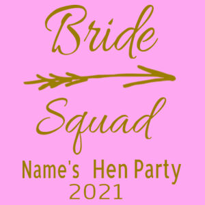 Bride Squad - Lady-fit strap tee Design