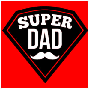 Super dad - Rectangle Smooth Edge Keyring Design