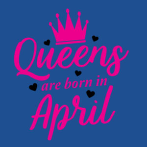 Queens are born in April - Softstyle™ adult ringspun t-shirt Design