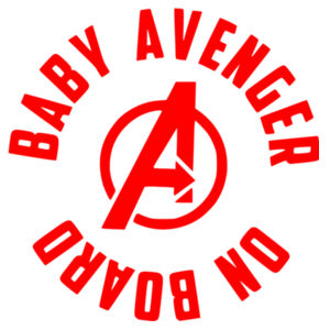 Baby Avenger On Board - Car Bumper Sticker Design