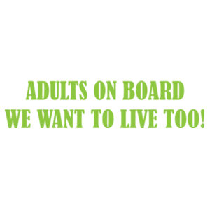 Adults on Board - Car Bumper Sticker Design
