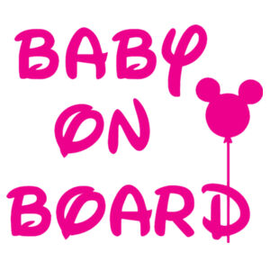Baby on Board With Balloon - Car Bumper Sticker Design