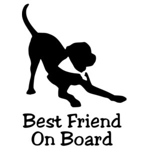Best Friend On Board - Car Bumper Sticker Design