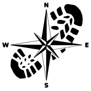 Compass and Boot - Car Bumper Sticker Design