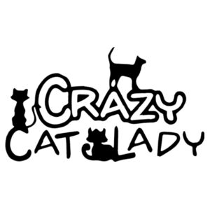 Crazy Cat Lady - Car Bumper Sticker Design