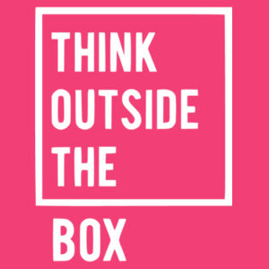 Think Outside The Box - Softstyle™ women's ringspun t-shirt Design