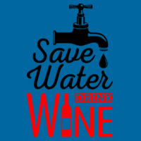 Save Water Drink Wine - Softstyle™ adult ringspun t-shirt Design