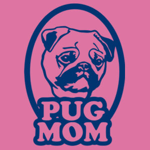 Pug Mom - Softstyle™ women's ringspun t-shirt Design
