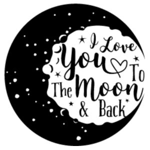 Love you to the moon and back with custom image - Rectangle Smooth Edge Keyring Design