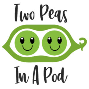 Two Peas In A Pod With Custom Image - Rectangle Smooth Edge Keyring Design