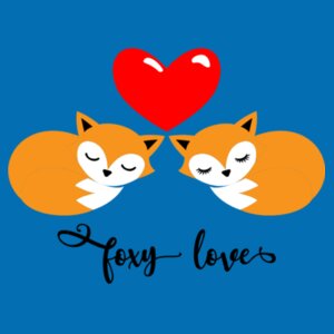 Foxy Loves - College hoodie Design