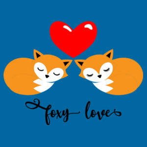 Foxy Loves - Softstyle™ adult ringspun t-shirt Design