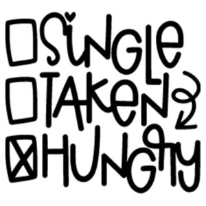 Single Taken Hungry - Rectangle Smooth Edge Keyring Design